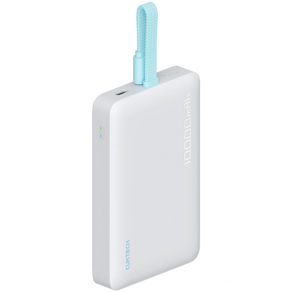Baterie Externa Wireless Cuktech CP132ML, 10000mAh, 22.5W, PD + QI, 2 x USB-C, Alba
