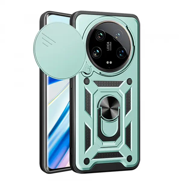 Husa pentru Xiaomi 14 Ultra, Techsuit, CamShield, Verde