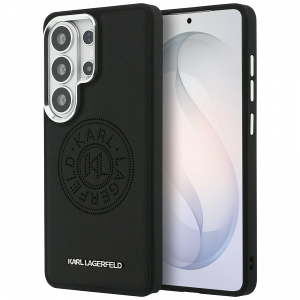 Husa MagSafe pentru Samsung Galaxy S26 Ultra S948, Karl Lagerfeld, Karl Round Point Logo, Neagra