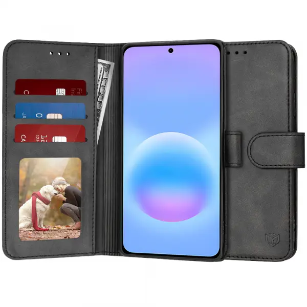 Husa pentru Samsung Galaxy A57 5G, Techsuit, Diary Book, Neagra