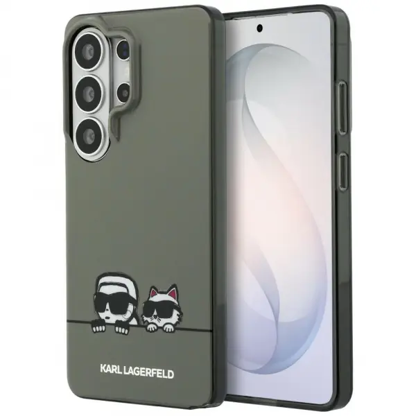 Husa MagSafe pentru Samsung Galaxy S26 Ultra S948, Karl Lagerfeld, IML Karl & Choupette Peekaboo Logo, Neagra