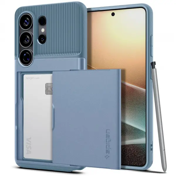 Husa pentru Samsung Galaxy S26 Ultra S948, Spigen, Slim Armor CS, Bleu ACS11225