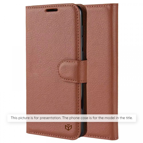 Husa pentru Xiaomi Poco M8 / Redmi Note 15 5G / Note 15 4G, Techsuit, Leather Folio, Maro