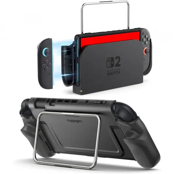 Carcasa Protectie Spigen Dual Grip Pro pentru Consola Nintendo Switch 2, Neagra ACS10196