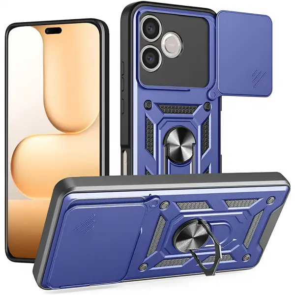 Husa pentru Honor 600 Lite, Techsuit, CamShield, Albastra