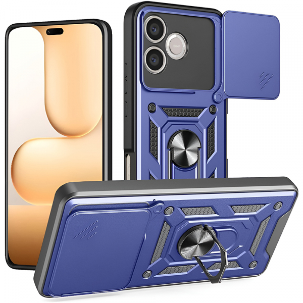Husa pentru Honor 600 Lite, Techsuit, CamShield, Albastra