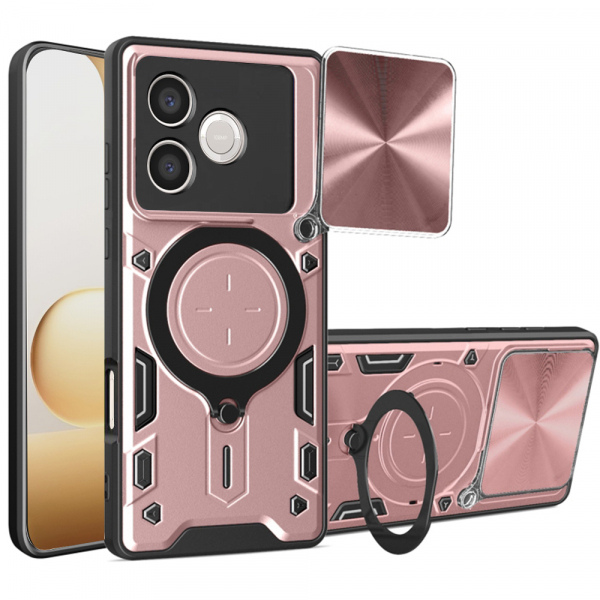 Husa pentru Honor 600 Lite, Techsuit, CamGuard Pro, Roz Aurie