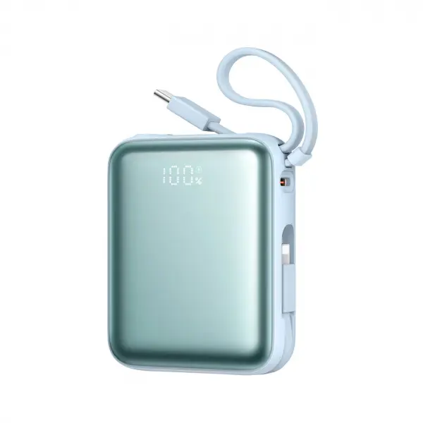 Baterie Externa Joyroom JR-PBF27, 10000mAh, 22.5W, QC + PD, 1 x Lightning - 2 x USB-C, Albastra