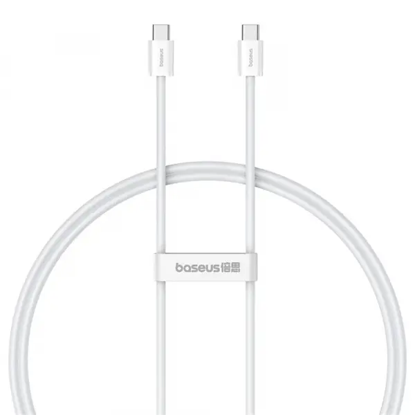 Cablu Date si Incarcare USB-C - USB-C Baseus Superior Series 2, 30W, 1m, Alb P10365200211-00