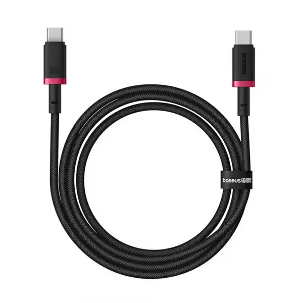 Cablu Date si Incarcare USB-C - USB-C Baseus Dura Series, 100W, 2m, Rosu P10377803U01-02