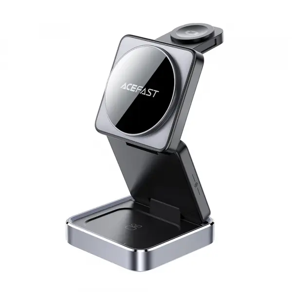 Incarcator Retea Wireless Acefast E21 3in1, 23W, 1.67A, Gri
