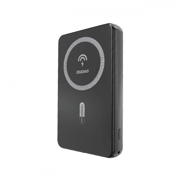 Baterie Externa Wireless Dudao K14S, 5000mAh, 20W, QC + PD + FQI, 1 x QI - 1 x USB-A - 1 x USB-C, Neagra