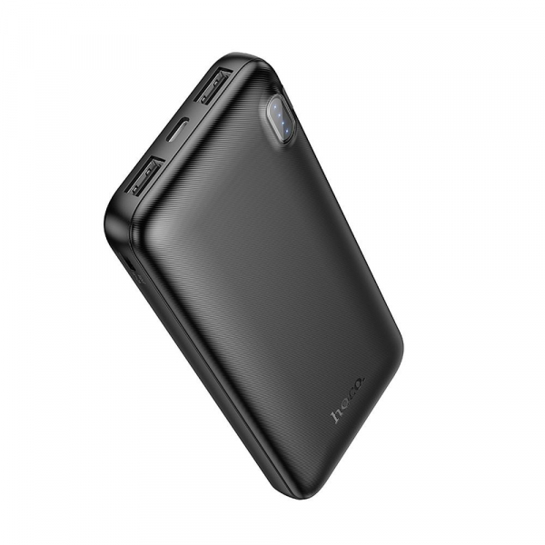 Baterie Externa HOCO J128, 10000mAh, 10W, 2 x USB-A, Neagra