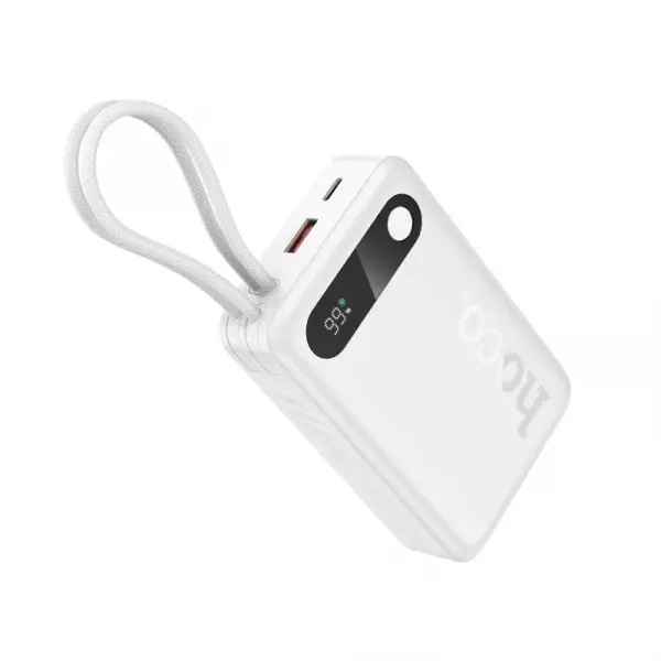 Baterie Externa HOCO J171A, 20000mAh, 22.5W, QC + PD, 1 x Lightning - 1 x USB-A - 2 x USB-C, Alba
