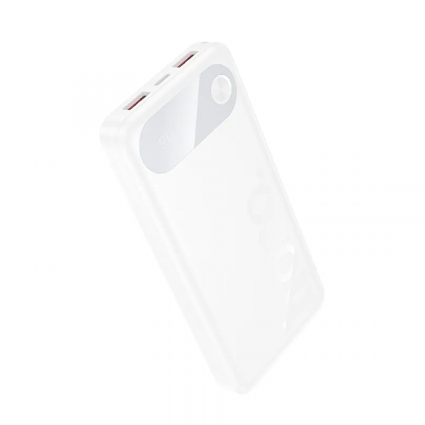 Baterie Externa HOCO J154, 10000mAh, 22.5W, QC + PD, 1 x USB-C - 2 x USB-A, Alba