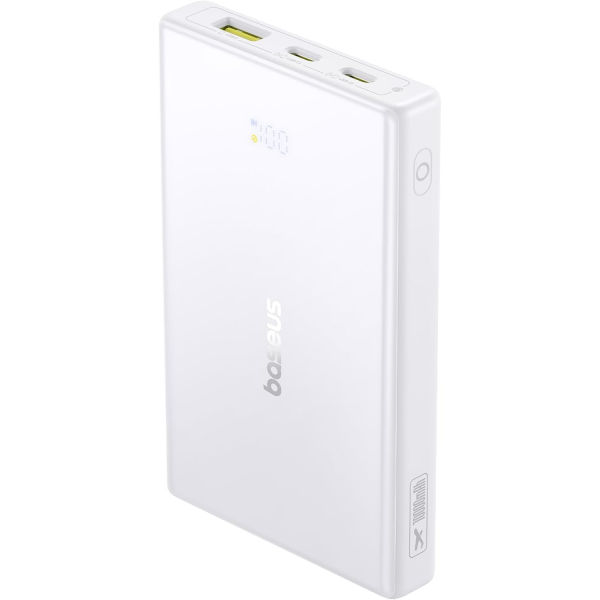 Baterie Externa Baseus PicoGo, 10000mAh, 20W, QC + PD, 1 x USB-A - 2 x USB-C, Alba P10076801213-00
