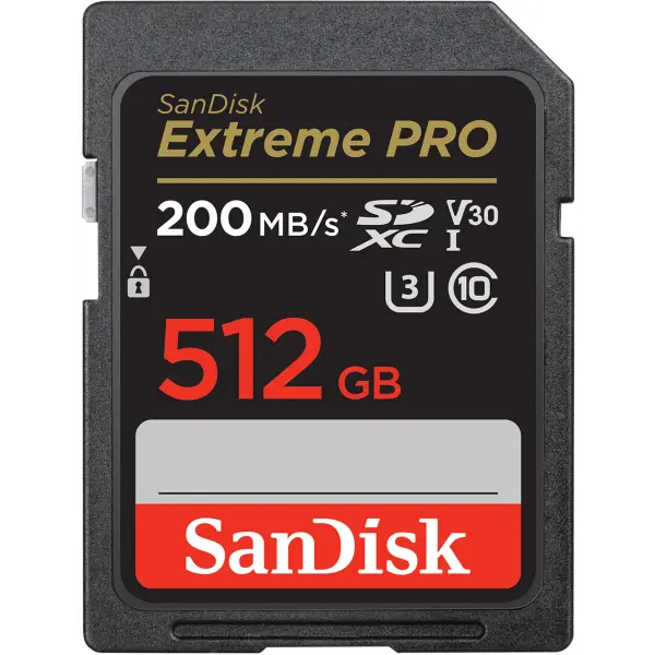 Card Memorie SDXC SanDisk Extreme Pro, 512Gb, Clasa 10 / UHS-1 U3 SDSDXXD-512G-GN4IN