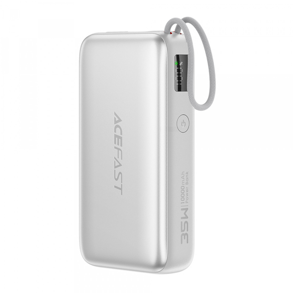 Baterie Externa Acefast M32, 10000mAh, 35W, PD , 2 x USB-C, Argintie