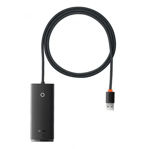Hub USB Baseus Lite, 4 x USB-A 3.0 - 1 x USB-C, 1m, Negru WKQX030101