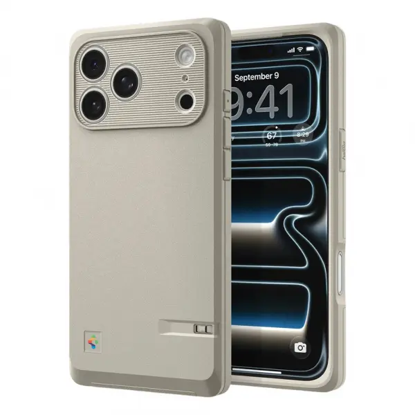 Husa MagSafe pentru Apple iPhone 17 Pro Max, Spigen, Classic LS, Crem ACS10478