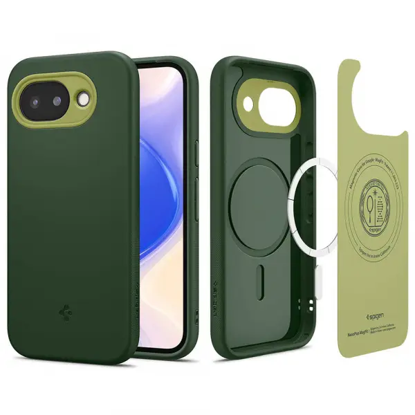 Husa MagSafe pentru Google Pixel 10a, Spigen, Caseology Nano Pop, Verde ACS11288