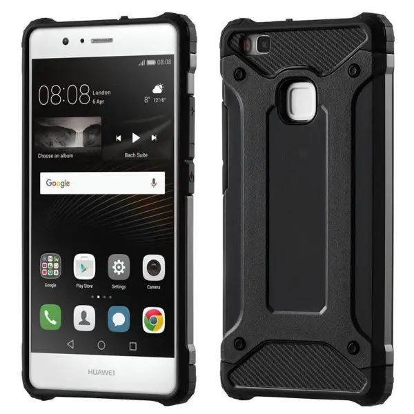 Husa pentru Huawei P9 lite (2016), Techsuit, Hybrid Armor, Neagra