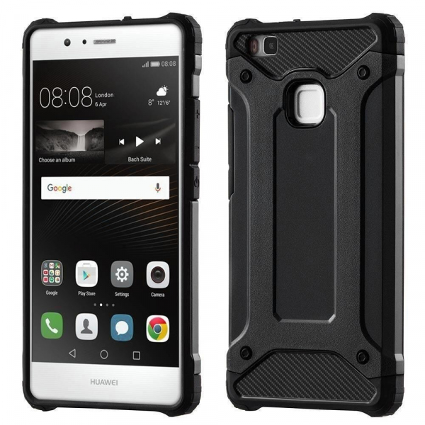 Husa pentru Huawei P9 lite (2016), Techsuit, Hybrid Armor, Neagra