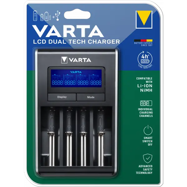Incarcator Baterii Varta, AA / AAA, Negru