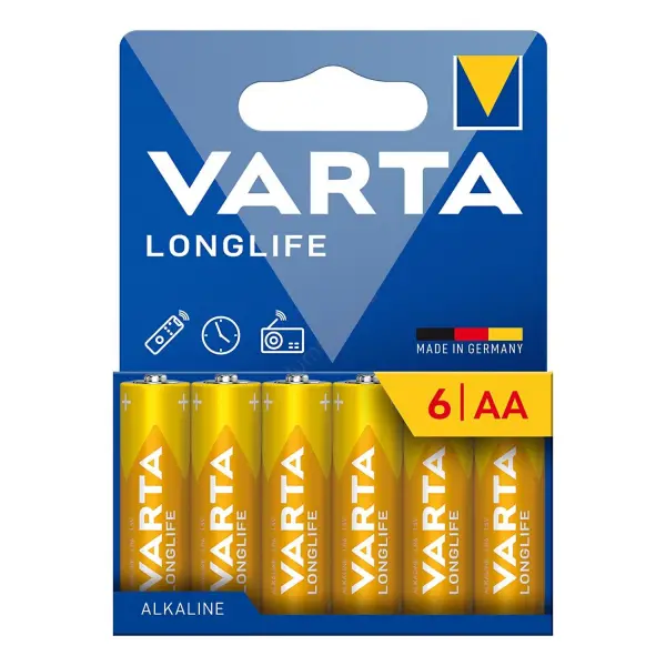 Baterie Varta Longlife 13298, AA / LR6, Set 6 bucati