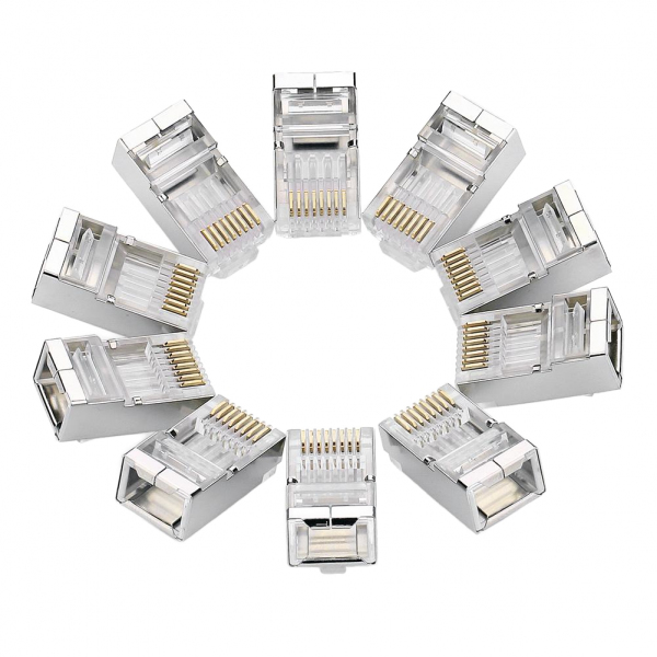 Conector Retea UGREEN NW111, RJ45, Cat6, Set 10 bucati