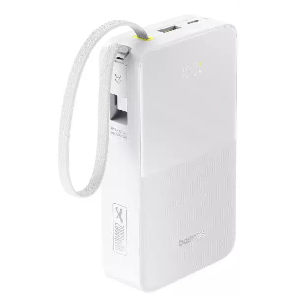 Baterie Externa Baseus EnerFill Bipow2 Pro, 20000mAh, 22.5W, QC + PD, 1 x USB-A - 2 x USB-C, Alba E0027700