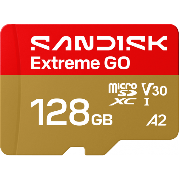 Card Memorie microSDXC SanDisk Extreme GO Android A2, 128Gb, Clasa 10 / UHS-1 U1 SDSQXGN-128G-GN6MN