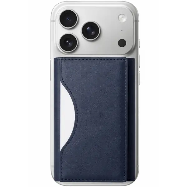 Portofel MagSafe, OEM, Triple Wallet, Bleumarin