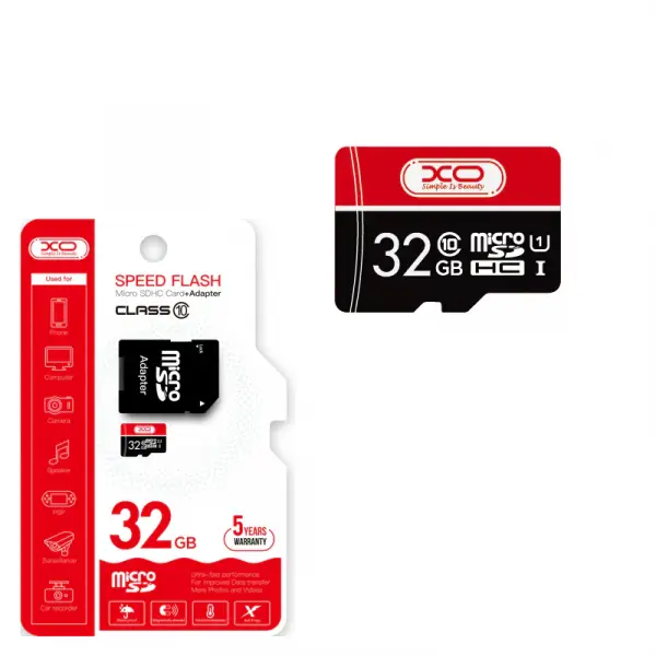 Card Memorie microSDHC XO Design Speed Flash, 32Gb, Clasa 10 / UHS-1 U3, Cu Adaptor