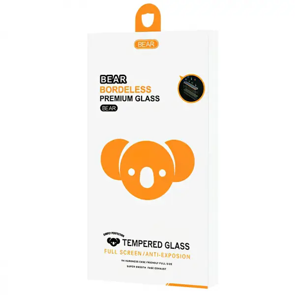 Folie de protectie Ecran Bear Borderless pentru Apple iPhone 17e / 16e / 14, Sticla Securizata, Full Glue