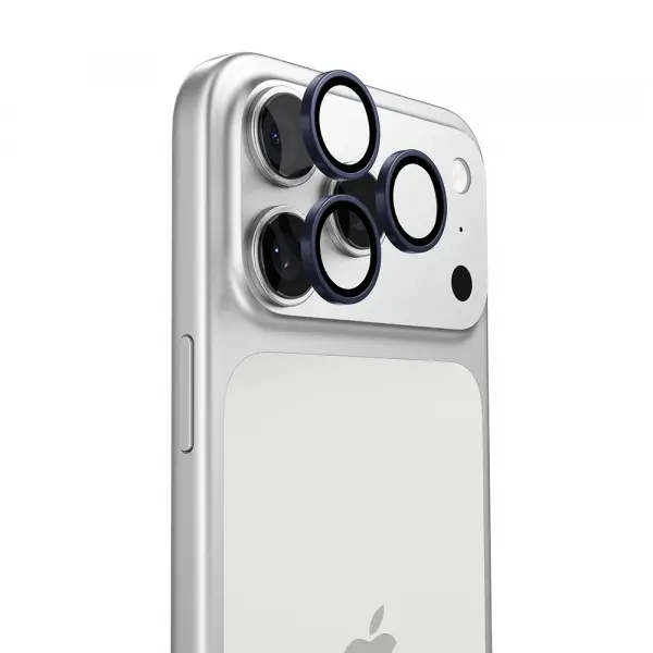 Folie de protectie Camera Spate Torras Lensguard pentru Apple iPhone 17 Pro Max / 17 Pro, Sticla Securizata, Albastra