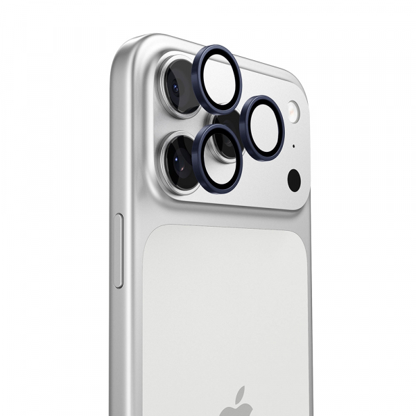 Folie de protectie Camera Spate Torras Lensguard pentru Apple iPhone 17 Pro Max / 17 Pro, Sticla Securizata, Albastra