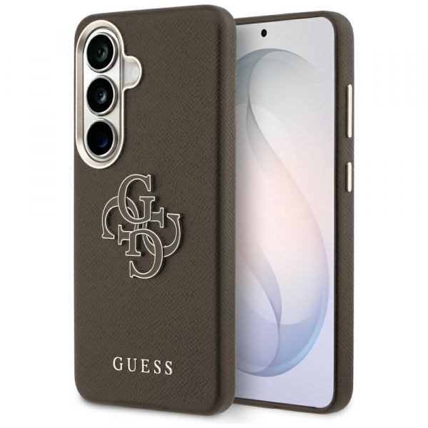 Husa pentru Samsung Galaxy S26 Plus S947, Guess, 4G Grained Big and Classic Logo, Maro