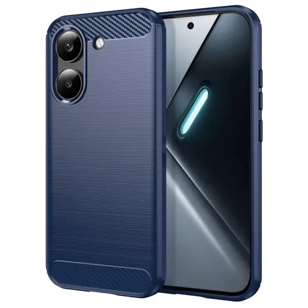 Husa pentru Xiaomi Poco X8 Pro, Techsuit, Carbon, Albastra