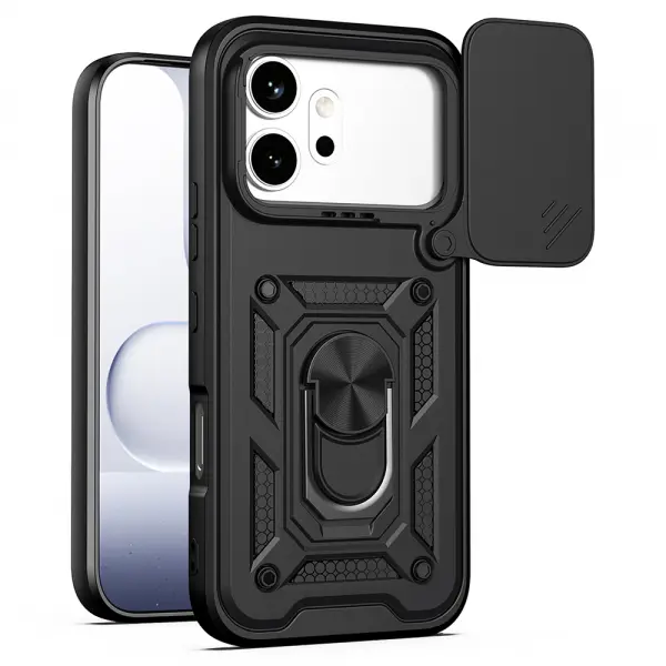 Husa pentru Honor 600 Pro / 600, Techsuit, CamShield, Neagra