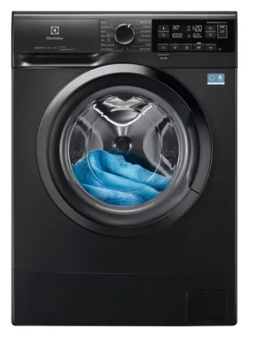 Masina de spalat rufe Electrolux PerfectCare 600 EWS6326DE, 6 kg, 1200 rpm, Clasa A, Motor Inverter cu magnet permanent, Display LED, Sistem SensiCare (Negru)
