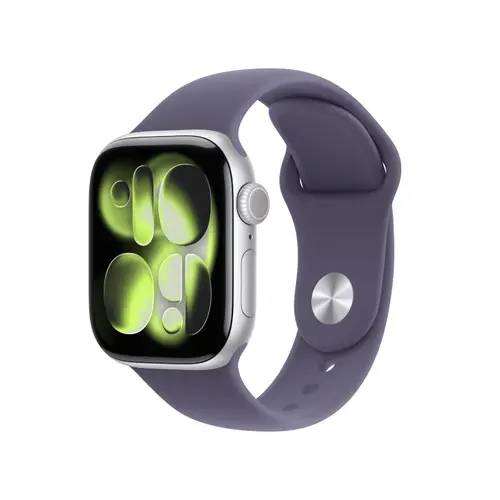 Smartwatch Apple Watch 11, GPS + Cellular, 42mm, Ecran Retina LTPO OLED, Chip S10 cu Procesor Dual-Core, 64GB Flash, Wi-Fi, Bluetooth, Carcasa Aluminiu, Curea Sport Band M/L (Argintiu)