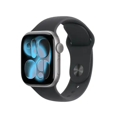 Smartwatch Apple Watch 11, GPS + Cellular, 42mm, Ecran Retina LTPO OLED, Chip S10 cu Procesor Dual-Core, 64GB Flash, Wi-Fi, Bluetooth, Carcasa Aluminiu, Curea Sport Band M/L (Gri)