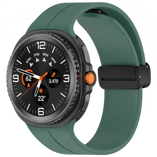 Curea Techsuit W011 pentru Samsung Galaxy Watch 8 Classic / Watch8 44mm / Watch 8 40mm, Verde