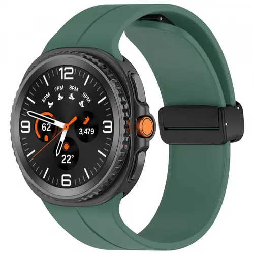 Curea Techsuit W011 pentru Samsung Galaxy Watch 8 Classic / Watch8 44mm / Watch 8 40mm, Verde