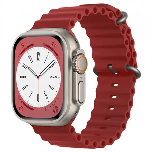 Curea Techsuit W038 pentru Apple Watch 49mm / 46mm / 45mm / 44mm / 42mm Series, Rosu