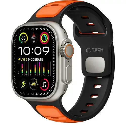 Curea Tech-Protect Iconband Line pentru Apple Watch 49mm / 46mm / 45mm / 44mm Series, Portocaliu