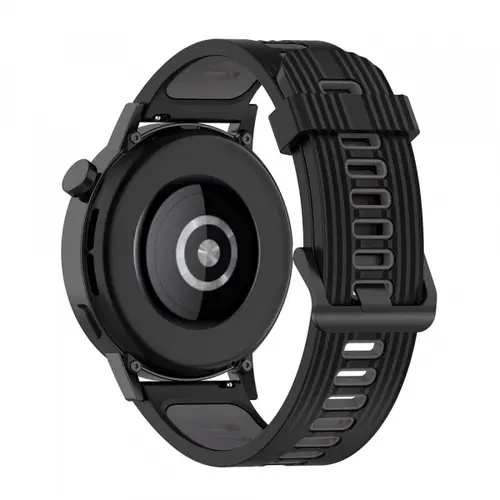 Curea Techsuit W002 pentru Samsung Galaxy Watch / Huawei Watch Series, 20mm, Negru