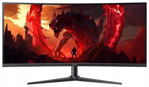 Monitor Gaming VA LED Acer Nitro XZ340CURX0bmiiphx, UWWQHD (3440 x 1440), HDMI, DisplayPort, Ecran curbat, Boxe, 200 Hz, 1 ms (Negru)