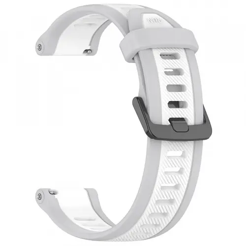 Curea Techsuit W053 pentru Samsung Galaxy Watch / Huawei Watch Series, 20mm, Alb